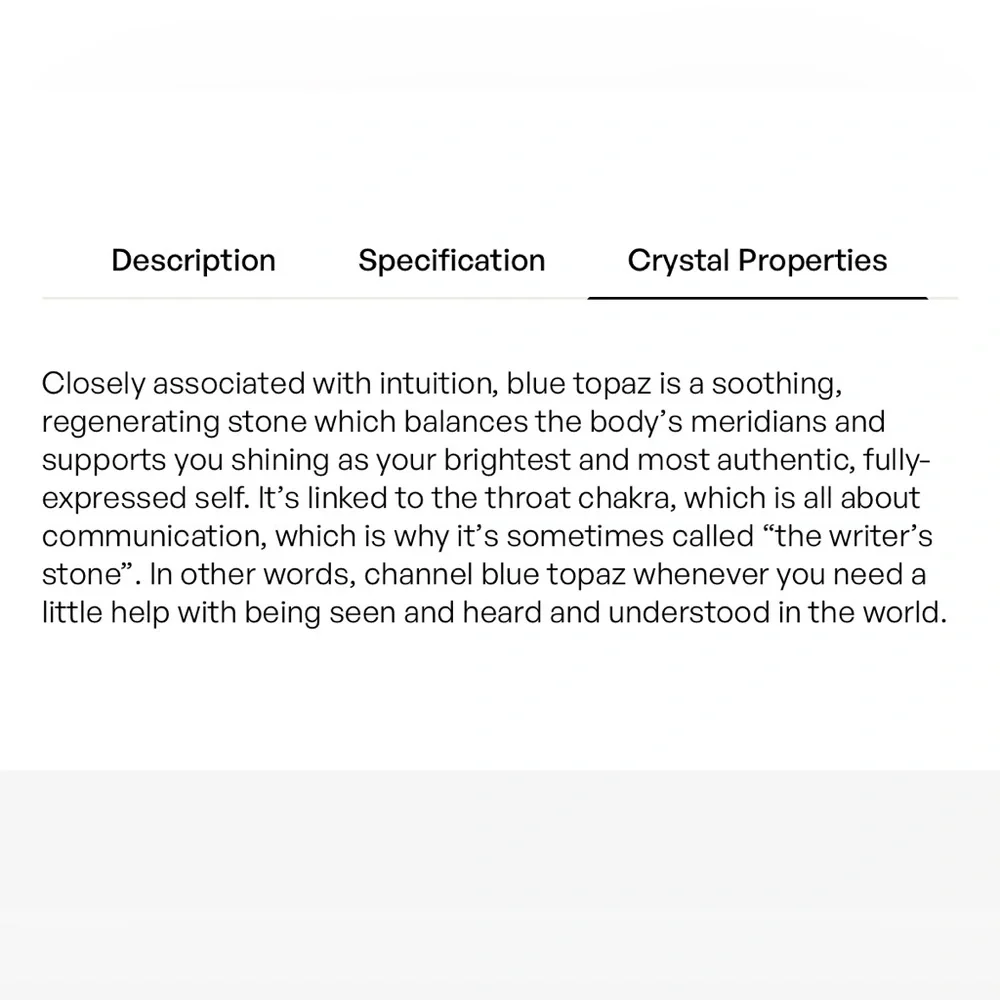 ROCK and RAW Blue Topaz Heart Talisman (Large) - Picture 5 of 9